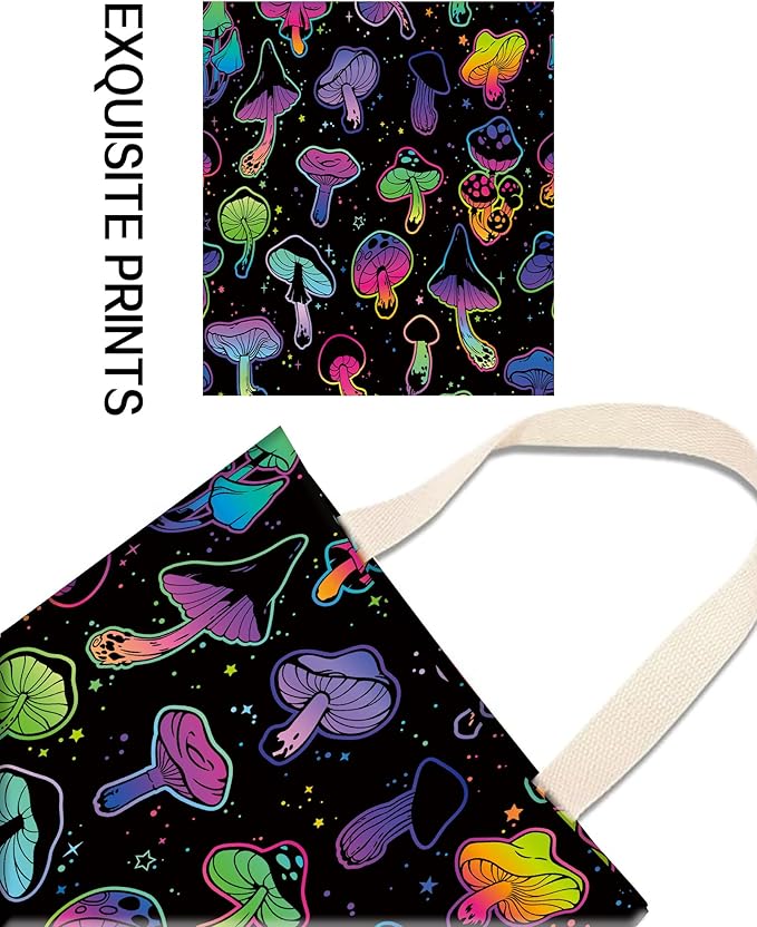 ANKVRP Car Garbage Can, Hanging Car Trash Can Bag for Vehicle, Travelling, Camping, Cute Car Back Seat Organizer, Luxury Purple Mushrooms