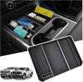 Sinminou Center Console Organizer Compatible with 2024-2026 Chevy Silverado 2500 HD/3500HD Interior Accessories, Armrest Storage Box with Coin Slot(Only Fit Full Console with Bucket Seat)
