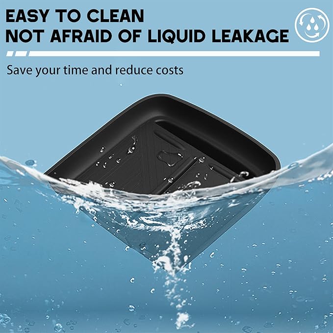 Center Console Wireless Charging Mat for Rivian R1T R1S 2025 2024 2023 2022 Accessories Silicone Non-Slip Charging Protective Pad Phone Charge Area Liner Waterproof Easy Clean Black