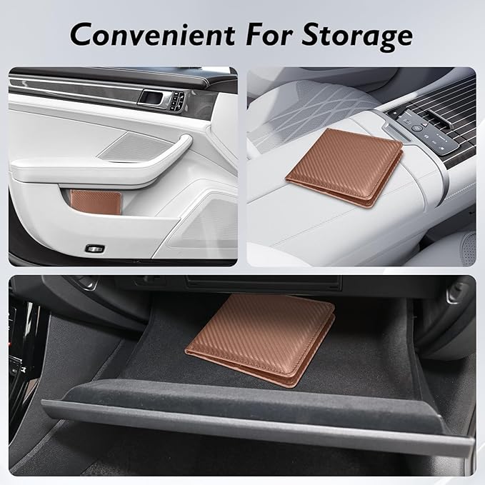 Tavonis Car Registration and Insurance Card Holder，Small Glove Box Organizer for Men and Women，Car and Truck Driver License, Documents, Card Storage Accessories，Brown