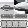 Gengki 10PCS Car Door Handle Bling Rhinestones Stickers Universal Auto Door Handle Scratch Cover Guard Protective Film Pad with Safety Reflective Strips