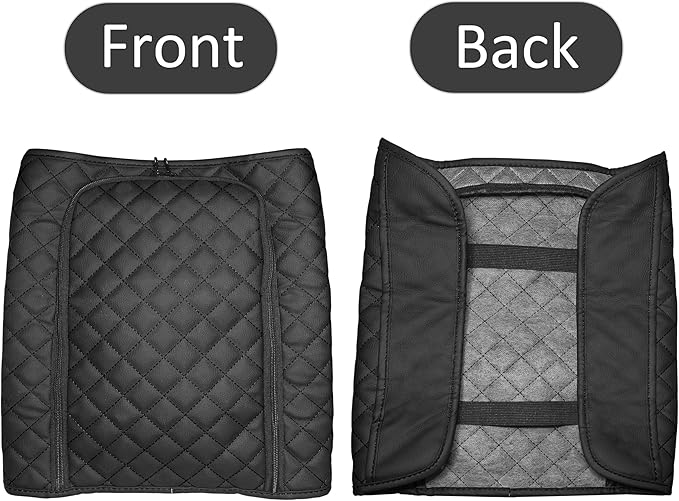 SENSHINE Center Console Armrest Cover for Toyota Tundra 2022-2026/Sequoia 2023-2026 Armrest Seat Stroage Box Cushion Lid Protector Pad with Zipper Leather Interior Accessories, Black Stitch