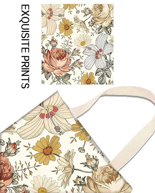 ANKVRP Car Trash Can, Durable Hanging Car Trash Garbage Bag, Cute Automotive Garbage Cans Organizer, Retro White Flowers