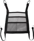 3 Layer Car Mesh Organizer Between Front Seat Backseat Mesh Storage Net Kid Dog Pet Barrier Car Net Pocket Handbag Tissue Purse Holder for SUV, Van