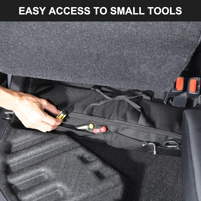Under Seat Organizer Compatible with Toyota Tacoma 2024 2025 2026 Backseat Rear Under Seat Right Side Storage Bag Car Interior Organizer Accessories 1PCS