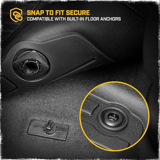 CAT® JustFit™ 3D All Weather Floor Mats for Ford Bronco Sport ONLY 2021-2026, Custom Fit Heavy-Duty Rubber Car Mats Full Set for 4 Door Models, (Not for Rubberized Floors)