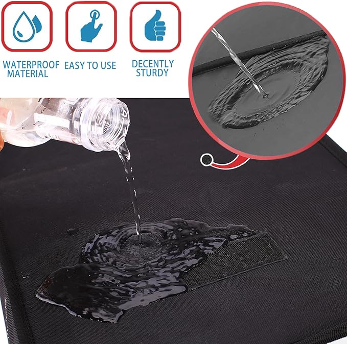 Homeve Trunk Organizer for Car, Collapsible Storage Box, Car Storage Organizer, 6 Compartment, Multi Pockets, Non Slip Strips, 2 Adjustable Securing Straps, Black