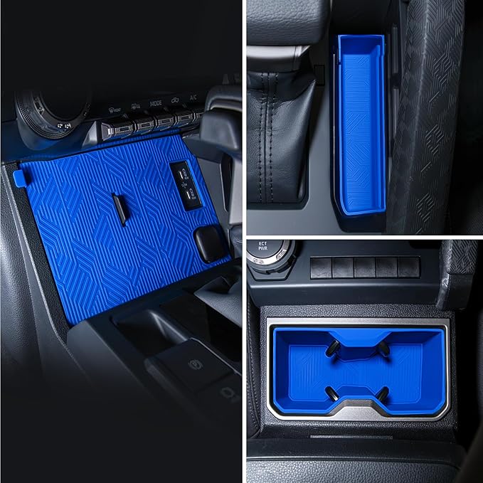 bgucar Interior Silicone Liner Insert Custom Fit for Tacoma 2024-2026, Silicone Organizer Tray for Tacoma Gen 4th Double Cab only - Fully Covered - for Tacoma Accessories