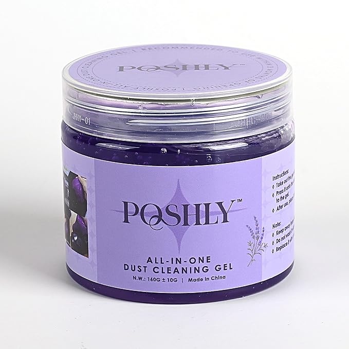 Car Cleaning Gel Detailing Putty | Car Interior Cleaner Slime for Air Vents, Dashboard & Keyboard | Auto Detailing Tool | Drawers, Window Tracks, Calculator & Tight Spaces - Purple