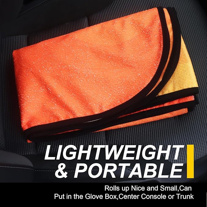 LoyaGour Back Seat Cover for Car Trucks Van SUV,Waterproof Rear Bench Towel Seat Covers for Dogs and Kids,Automotive Backseat Protector (Orange)