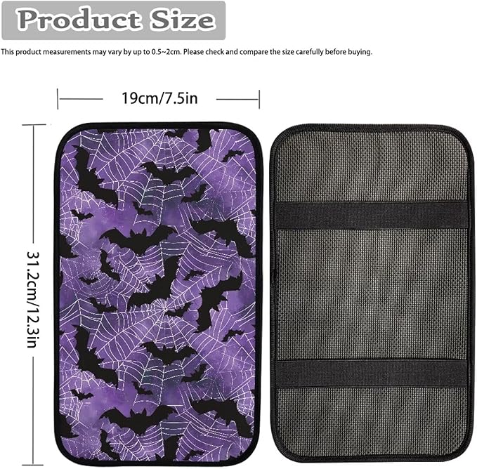 Horeset Bat Car Armrest Cover Cushion Pad Auto Accessories Cheetah Center Console Armrest Protector