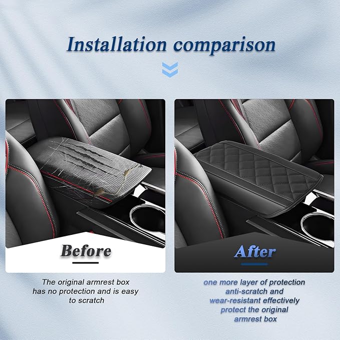 BIBIBO 2025 2026 Chevy Equinox Center Console Cover for 2025+ Chevy Equinox (LT/RS/ACTIV) Arm Rest Cover 2025 Chevrolet Equinox Accessories 2025 Equinox Armrest Cover(Not Fit 2025 Equinox EV)