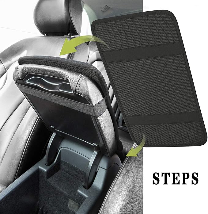 Auto Center Console Armrest Cover Pad Polka Dot Patterns Universal Fit Soft Comfort Center Console Arm Rest Cushion Protectors
