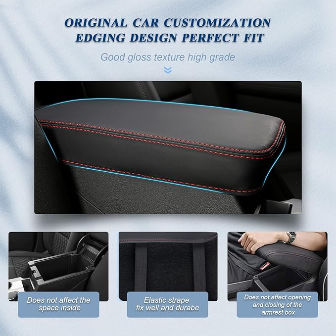 BIBIBO 2024 2025 2026 Chevy Blazer Arm Rest Cover for 2019-2025 2026 Chevy Blazer Center Console Armrest Cover,2025 Blazer Auto Arm Rest Pad Seat Box Cover,2025 Blazer Arm Rest Cover Accessories