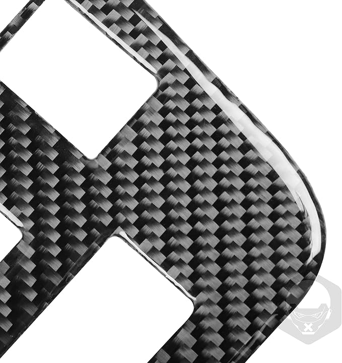 NVCNX Real Premium Carbon Fiber for Chrysler 300 Accessories 2015-2023 2016 2017 2018 2019 2020 2021 2022 S/C/Limited/Touring Car Rear USB Charging Port Panel Cover Interior Trim 2PCs, for 3 Buttons
