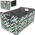 Homeve Trunk Organizer, Car Storage, Reinforced Handles, Collapsible Multi-Compartment, Foldable, Waterproof, Sturdy, 600D Oxford Polyester For Car, SUV, Mini-Van, Folded Texture, 2 Compart