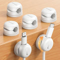 Lamicall 6Pack Rotatable Cord Organizer Cable Clips - [1s Lock] Spring Cord Holder, Desk Phone Charger Cable Management, Wire Keeper for Nightstand, Office Accessories & Christmas Home Organizers