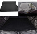 TLH Premium Trimmable Black Cargo Mat Car Trunk Liner Universal Fit Set w/Gray Dash Pad, Trimmable Automotive Floor Mats, Climaproof™ Floor Mats for Most Sedan, Cars, SUV, Truck Floor Mats.