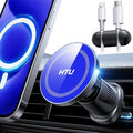 HTU [2026 True Military-Grade] Magnetic Car Mount Vent [Upgraded Strongest Magnet & Metal Hook] for MagSafe Phone Holder Car for iPhone 17 16 15 14 13【Patent & Safety Cert】, Non-Charging, Royal Blue