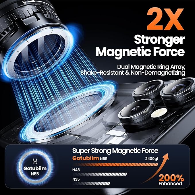 Gotubiim Vacuum Magnetic Car Phone Holder for MagSafe,360°Adjustable Car Phone Mount,Phone Holders for Your Car/Gym/Mirror,for iPhone 17 16 15 14 13 12 Series