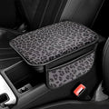 Forala Auto Center Console Pad PU Leather Car Armrest Seat Box Cover Protector Universal Fit (Dark Gray)