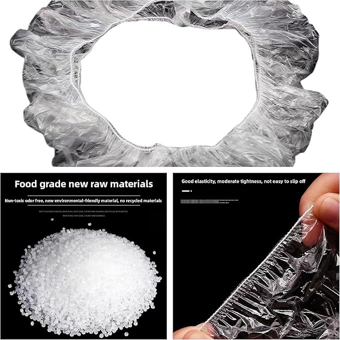 150 PCS Universal Clear Plastic Steering Wheel Covers, Disposable, Elastic Fit for Car Detailing & Auto Repair Service (Up to 22.9")