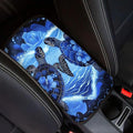 Suobstales Turtle Hibiscus Print Car Center Console Armrest Cover Seat Box Mat Auto Decorations Fit Most Vehicle SUV Truck Sedan