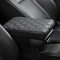 POKSRI Car Center Console Cover/pad Genuine Leather,Universal Armrest mat, Adjust driving posture Cushion,Protector box,Memory Foam,Real cowhide,Relieves shoulder/arm fatigue,boosting driving safety