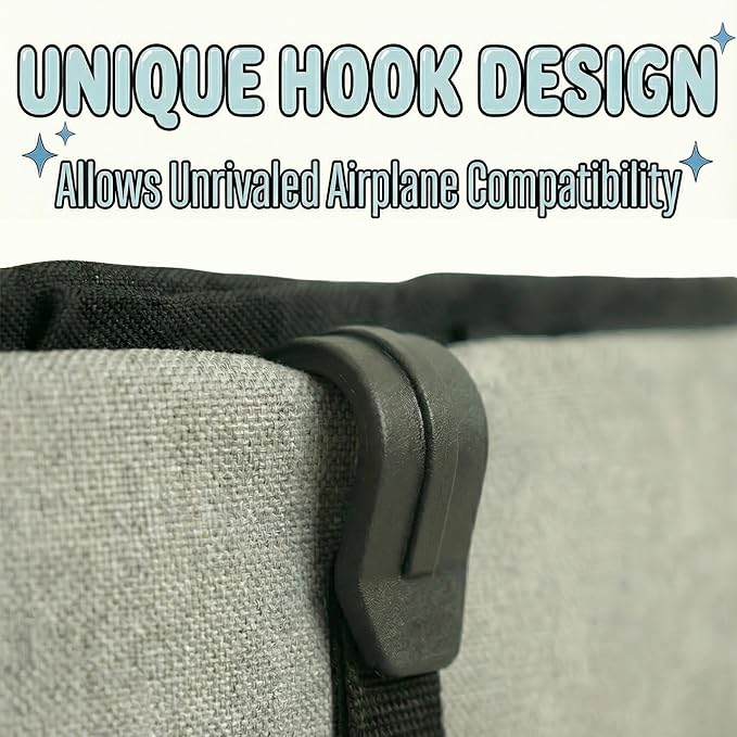 SKY STASH Airplane Seat Organizer to Clip onto Airplane Seat Pocket | Travel Essentials Accessory with Improved Universal Compatibility (15 x 9 Inches)