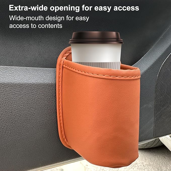VOJKOREL Universal Door Water Cup Holder, car Multi-Function Storage Rack, car seat Back Beverage Holder, Suitable for Water Cups, Mobile Phones, Drinks, Coffee, etc.(Orange)