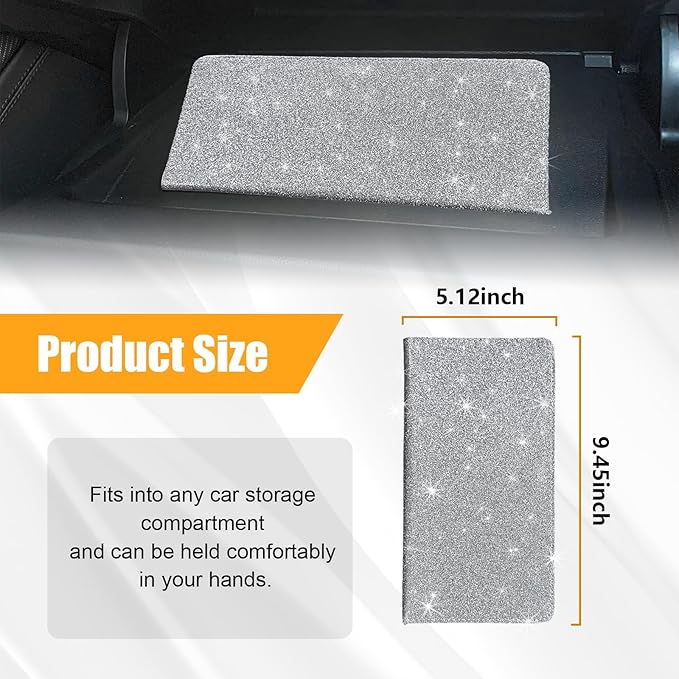 Kewucn Car Registration and Insurance Holder, Leather Auto Glove Box Organizer, Vehicle Compartment Accessories Case for Cards, Driver License & Essential Documents