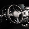 Lord Autofashion Steering Wheel Cover – PU Leather, Non-Slip Rubber Inner, All-Season Comfort – 14.5–15 Inch (Black 8571)