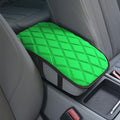WYLF Water-Resistant Neosupreme Center Console Pad with Diamond Pattern Green Armrest Cushion Cover Soft Protector Universal Fit for Cars Trucks and SUVs