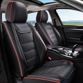 Coverado Car Seat Covers, Front Covers for Cars, Car Seat Cover Front Seats, Car Seat Protector Waterproof, Leather Cushion, Universal Interior Covers Seat Protectors for Most Cars Black-Redline