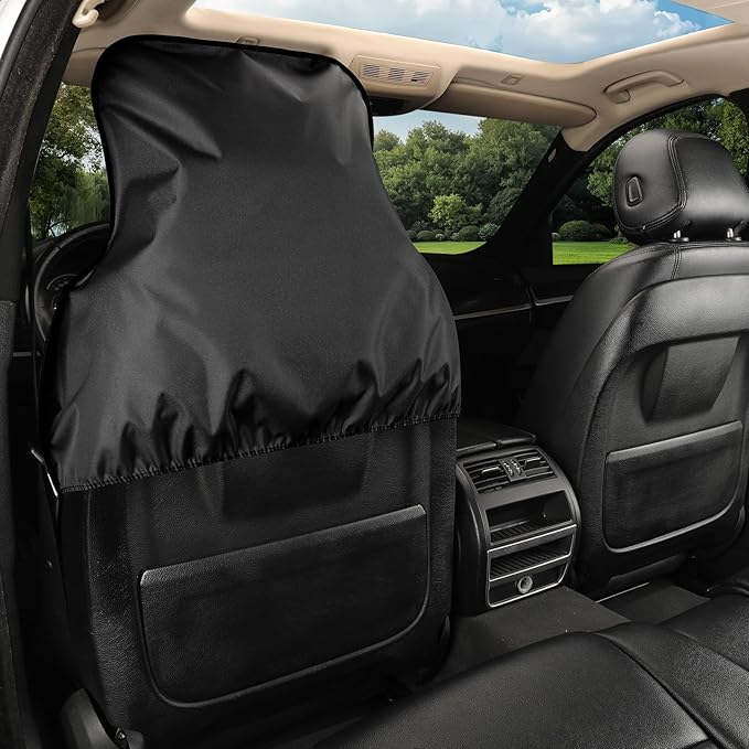 Xokaimeo Waterproof Front Car Seat Covers Black - Washable Front Car Seat Protectors with Anti Slip Bottom - Durable Auto Seat Cushions Universal Fit for Vehicles Cars SUV Trucks