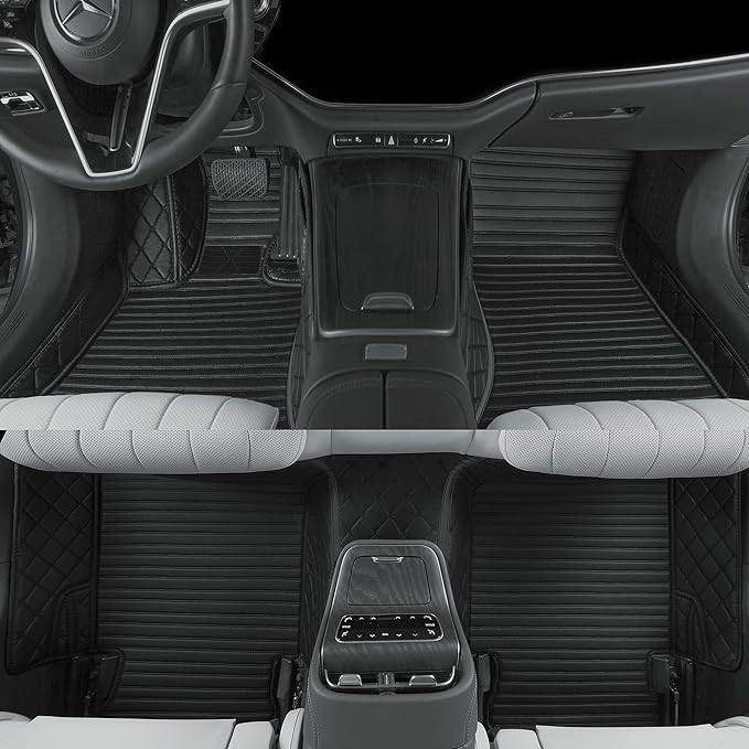 Luxury car Floor mats are for 99% of Vehicle Models,All Weather car Floor mats Provide Comprehensive Protection for Vehicles,Floor mats for car Personalized Customization! (2+1 Black)