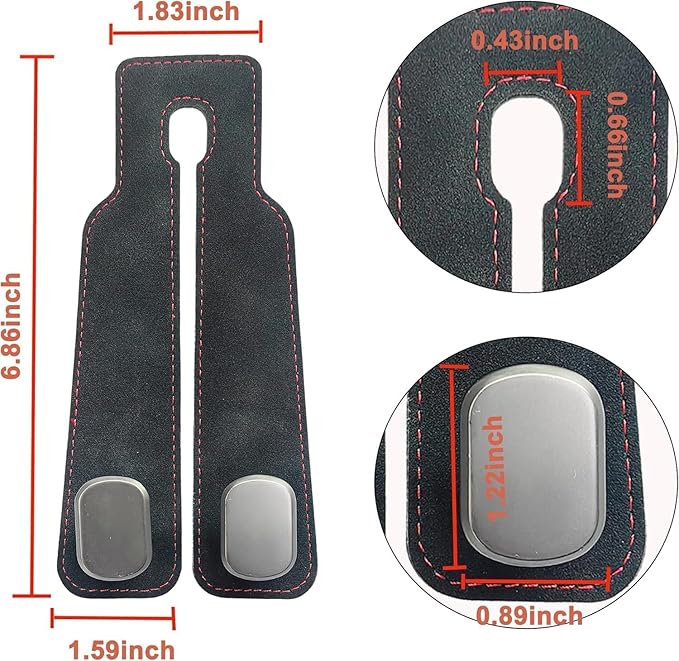 Leather Car Hooks, Car Back Seat Hooks, Car Headrest Hooks Universal for Bag Hooks, Ideal for Back Seat Storage﻿ (4pack-black)