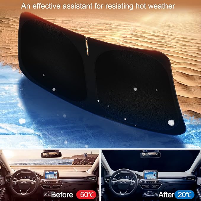 Car Windshield Sun Shade Compatible with 2018 2019 2020 2021 2022 2023 2024 2025 2026 Subaru Crosstrek 2.0i Premium Limited Wagon Accessories Foldable Sunshade Custom Windshield Sun Visor