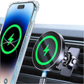 Coolpow for MagSafe Car Mount Charger【15W Top Charger】Magnetic Wireless Car Charger for iPhone Magsafe Car Charging【Strong Magnets】Magnetic Phone Holder Mount Charger for iPhone 17 Pro Max 16 15 14 13
