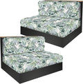 Stretch Rv Dinette Cushion Covers,2 Seat Rv Seat Covers with 1 Backrest & 1 Bench Covers,RV Cushion Couch Covers Dinette Both Seats for RV Camper (Plant 2, 2 Backrest & 2 Bench Covers)