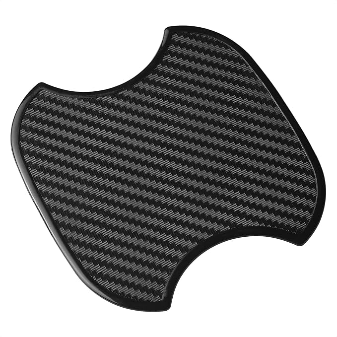 WORCAS 4 Pcs Carbon Fiber 3D Texture Car Door Handle Protector Pad Scratch Resistant Durable Premium Protection for Car Door Handles Prevents Scratches and Wear M Size