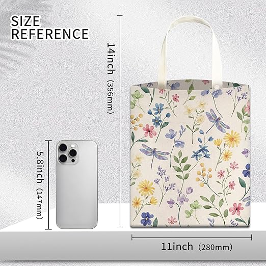AUEKLLW Car Trash Can, Hanging Garbage Bin for Men and Women, Cute Car Organizer and Storage Bag, Canvas Vehicle Trash Can Bag Easy-to-Install Cute Colorful Flowers
