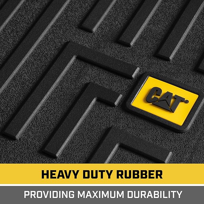 Cat® Floor Mats for 2015-2026 Ford F-150 SuperCrew Cab, Front & Rear, All Weather Protection 3D Contour Fit Custom Fit Floor Liners, Black