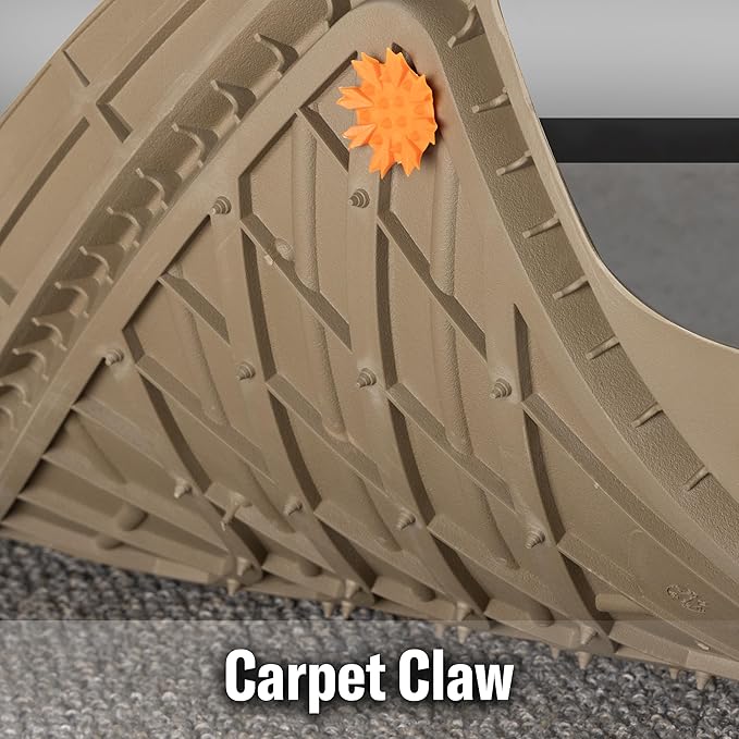 Armor All 4-Piece Trim-to-Fit Floor Mats, Full Coverage Mats for Cars, Trucks, SUVs — Tan