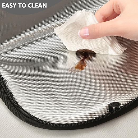 linqin Black and White Cow Pattern Car Trash Can with Lid Leak Proof Car Trash Bag Waterproof Car Garbage Can, Multipurpose Trash Bin Hanging for Minivan SUV Truck