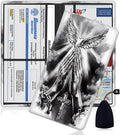 Car Document Holder with Magnetic Shut, Car Registration and Insurance Card Holder, Vehicle Glove Box Organizer Documents, Driver License, Auto Paperwork Organizer Wallet, Praying Hands Pattern