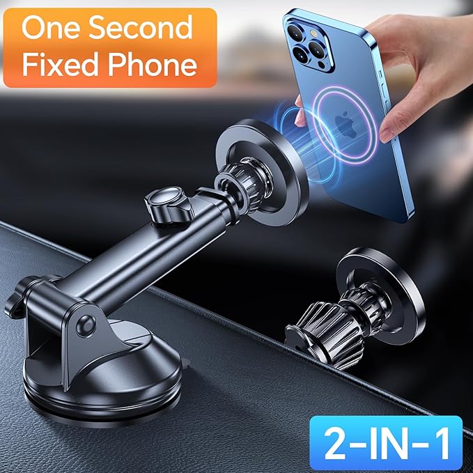 Coolpow for MagSafe Car Mount【Windshield+Vent+Dash】 Magnetic Phone Holder for Car Phone Holder Mount Cell Phone Holders for Your Car Accessories Phone Mount for Camera Stabilizers Stand for iPhone 17