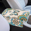 Dreaweet Thick Center Console Cover Boho Butterfly Car Arm Rest Cover for Women Car Armrest Storage Box Mat Soft Comfy Arm Rest Cushion Pads for SUV Truck Sedan Vehicle