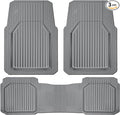 CAR PASS Heavy Duty Rubber Floor Mats for Car, Waterproof Liner Deep Dish Car Mats Full Sets, Universal Trim to Fit for SUV Truck Sedans Vans, All Weather Automotive Floor Mats 3pcs, Solid Gray