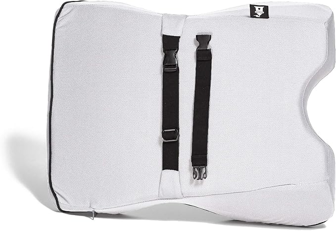 Castle Knight Soft Memory Foam Back Cushion - Tapered Support More Foam in The Lower Back and Less Foam in The Middle and Upper Back for Home, Office, Auto, and Travel (Knight Size, Bone)